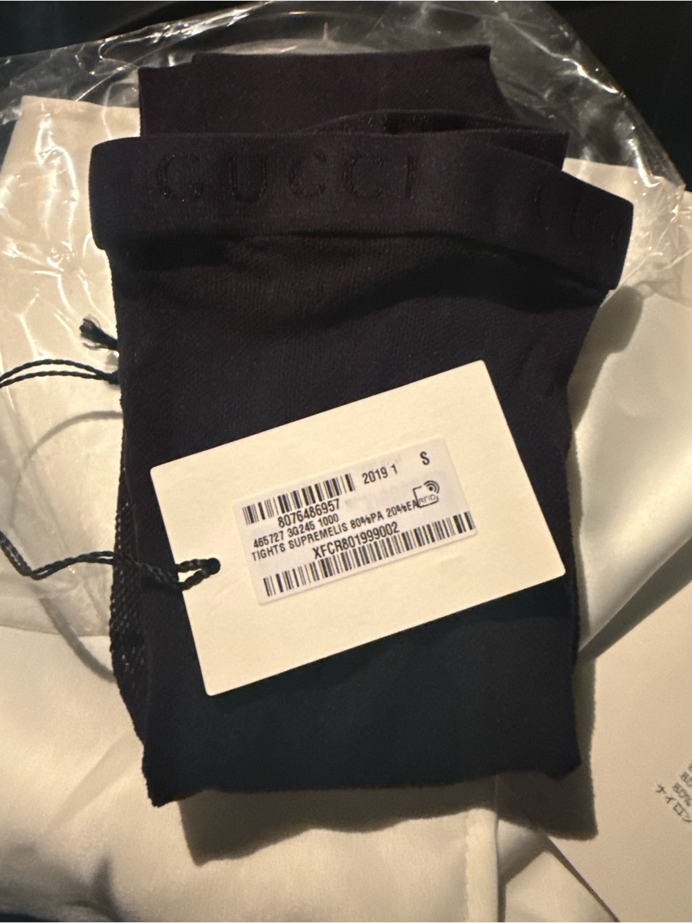 ✨100% AUTHENTIC BRAND NEW GUCCI TIGHTS BLACK W/GG PRINT SMALL✨